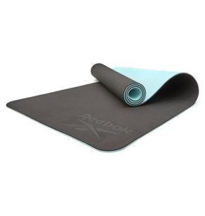 Reebok Dubbelzijdig Yoga Mat - 6mm (Kleur: Blauw)
