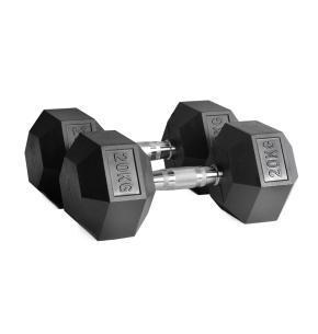 Mancuernas Hexagonales goma Ruster (par)  (Peso: 20kg)