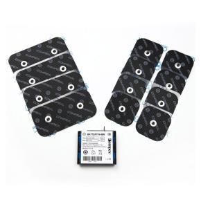 Pack Compex Batterij + 8 Elektroden 5x5 cm + 4 Elektroden 5x10 cm