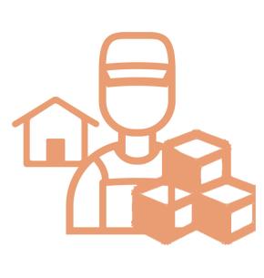 Entrega dentro de casa con mozo (menos de 150kg)
