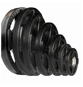 Body-Solid Tools Set black olympische 4 grip Rubberen disc